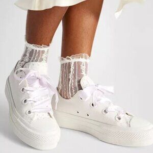 All Star Chuck Taylor lift platform matte satin 8